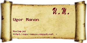 Ugor Manon névjegykártya